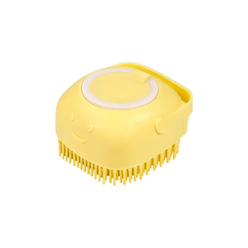 Brosse de bain en silicone souple pour animaux de compagnie, massage, distributeur de shampoing, poils en caoutchouc, douche, outil de toilettage, chiens et chats